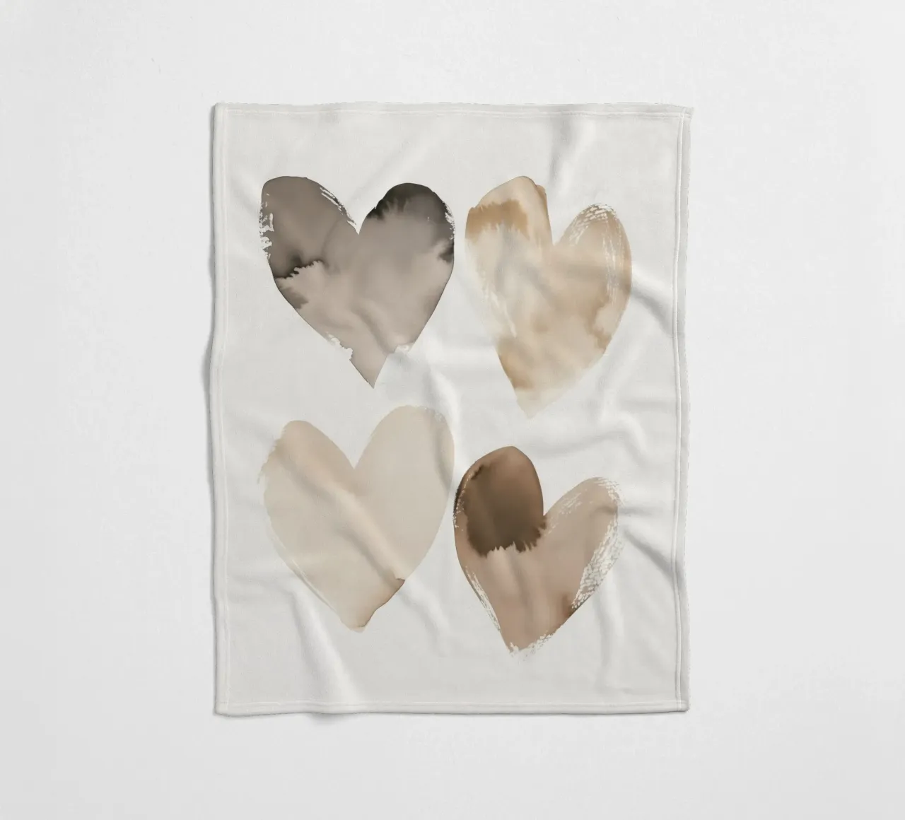 Pastel Hearts No 2 coperta in pile da treechild