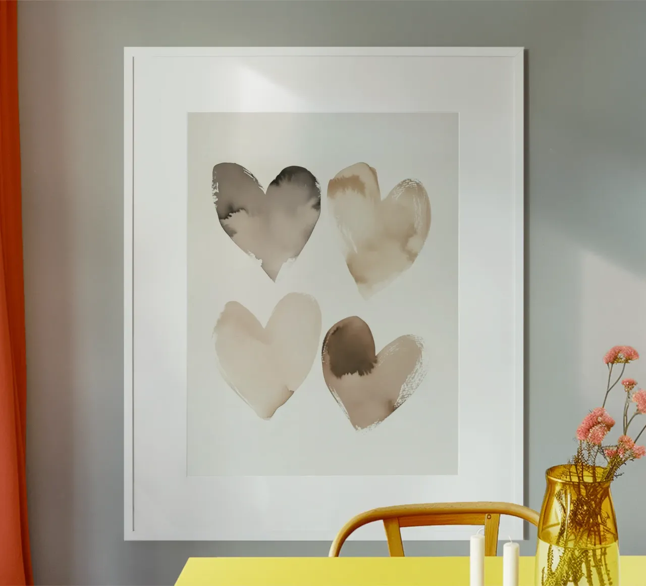 Pastel Hearts No 2 carta hahnemühle da treechild