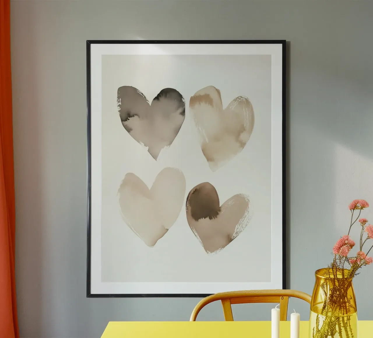 Pastel Hearts No 2 carta hahnemühle da treechild