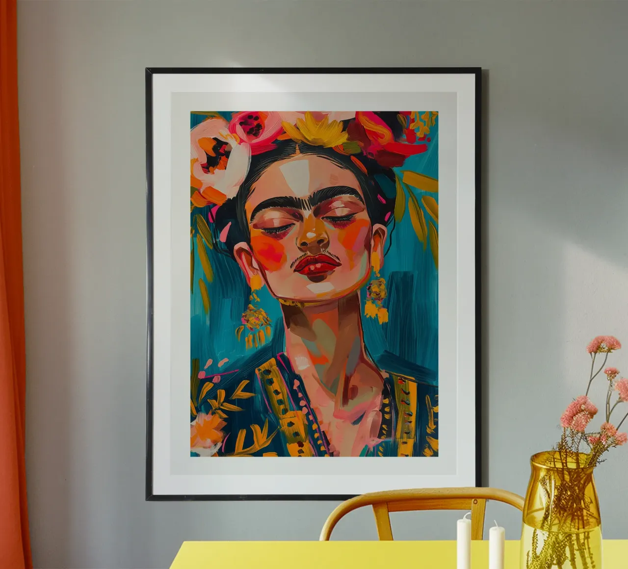 Ritratto di Frida Kahlo carta hahnemühle da DWA