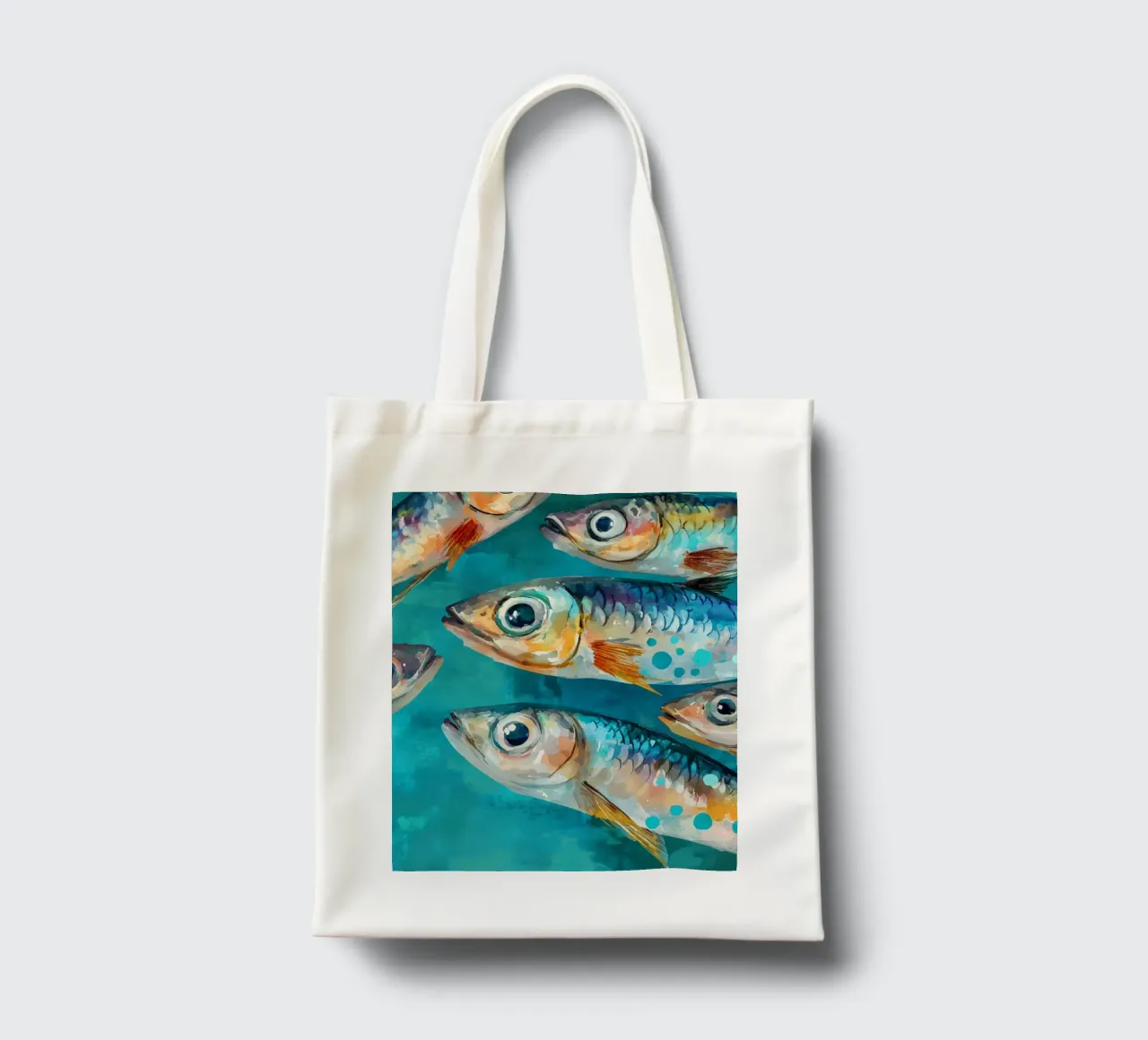 Pesce colorato borsa in juta da DWA