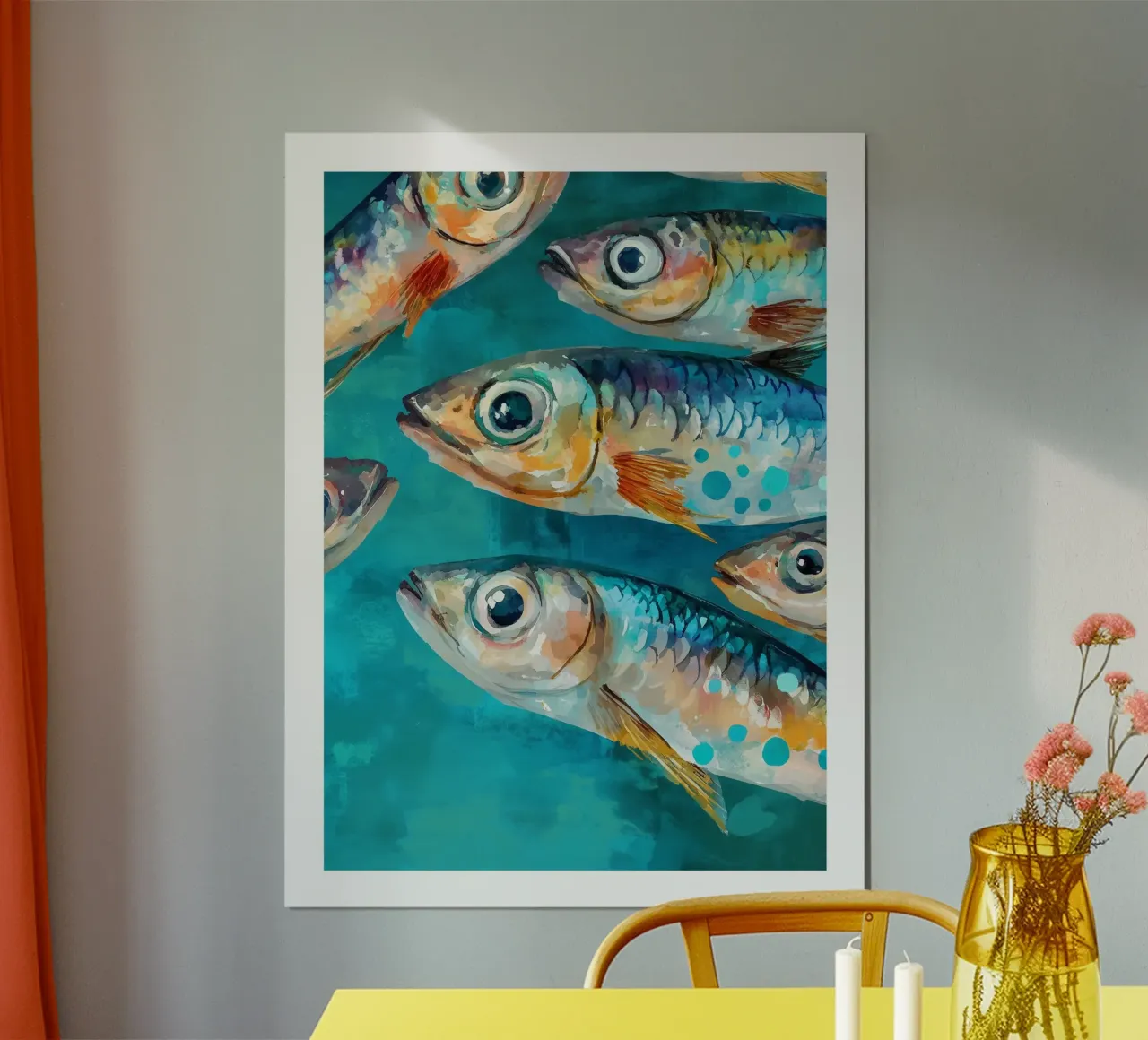 Pesce colorato carta hahnemühle da DWA