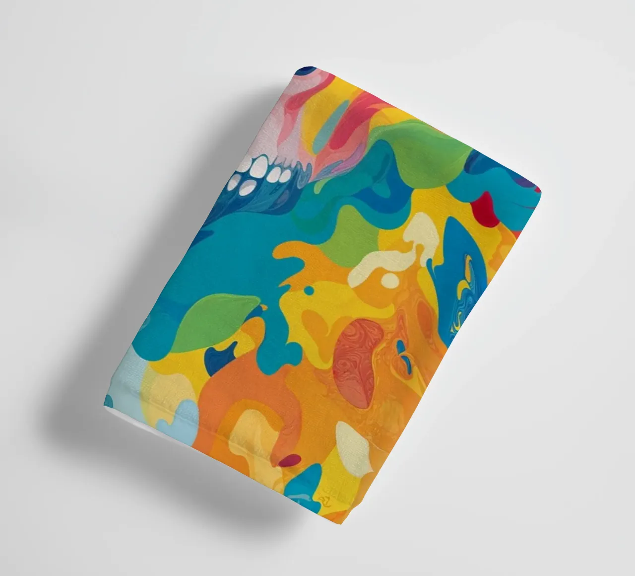 Colorful Psychedelic Skull Pattern asciugamano da bagno da Autofocus