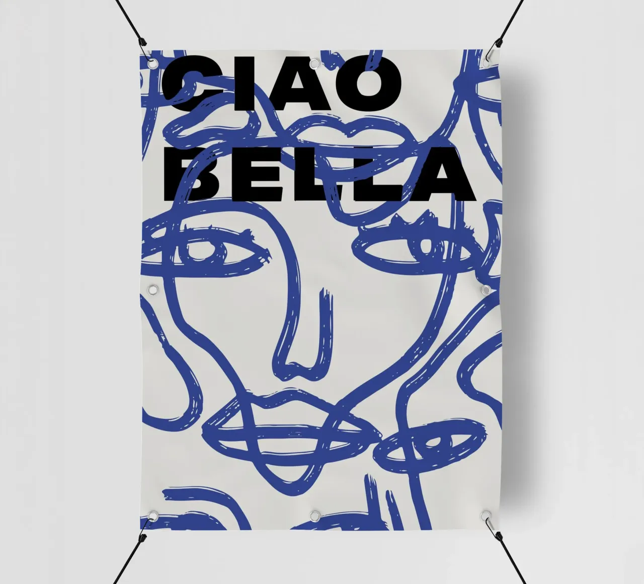 Ciao Bella - Faces Turn Blue telo in pvc da ni-ja artboutique