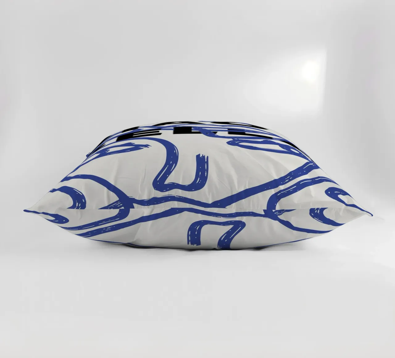 Ciao Bella - Faces Turn Blue decorative cushion by ni-ja artboutique