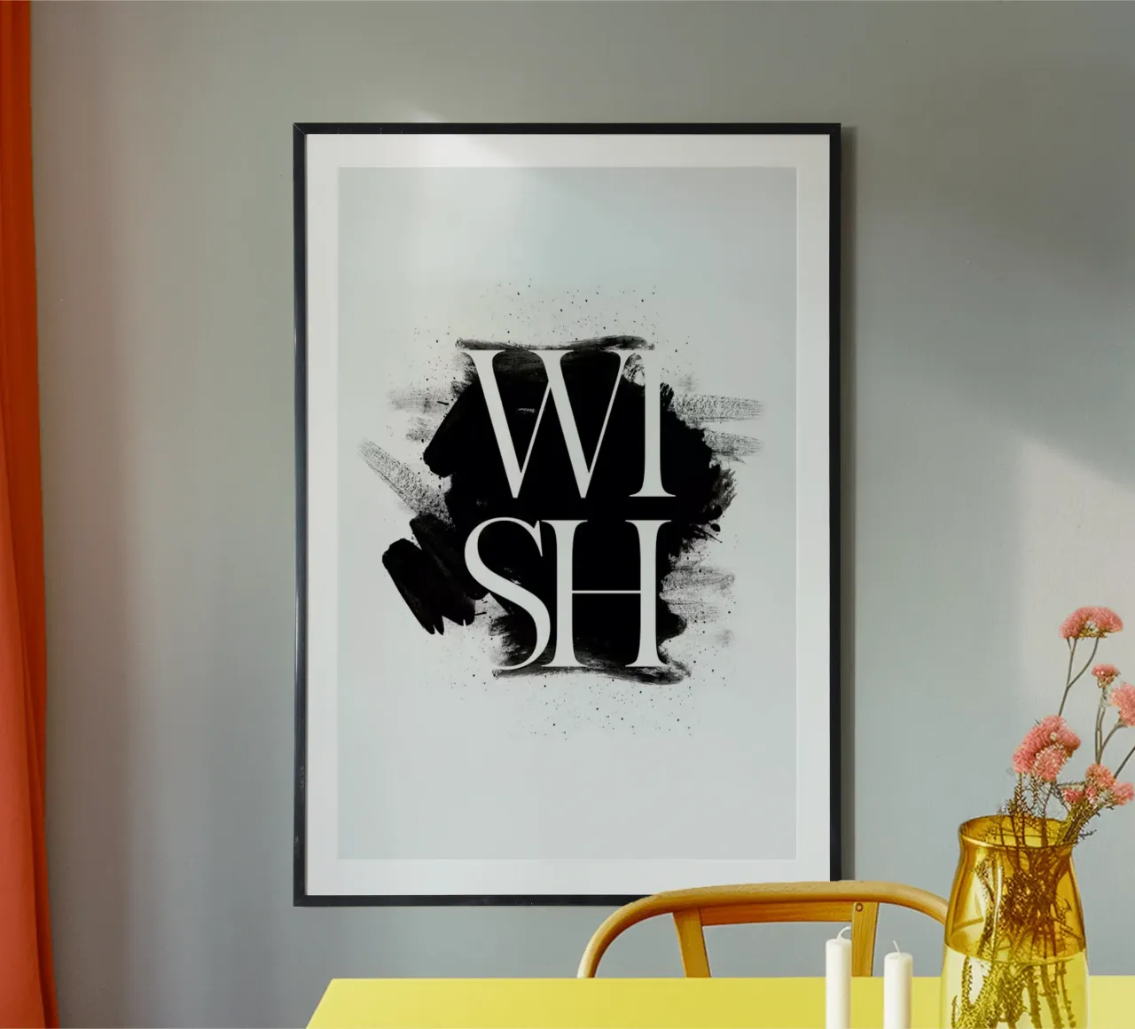 Wish poster con telaio in legno da The Wall Shop