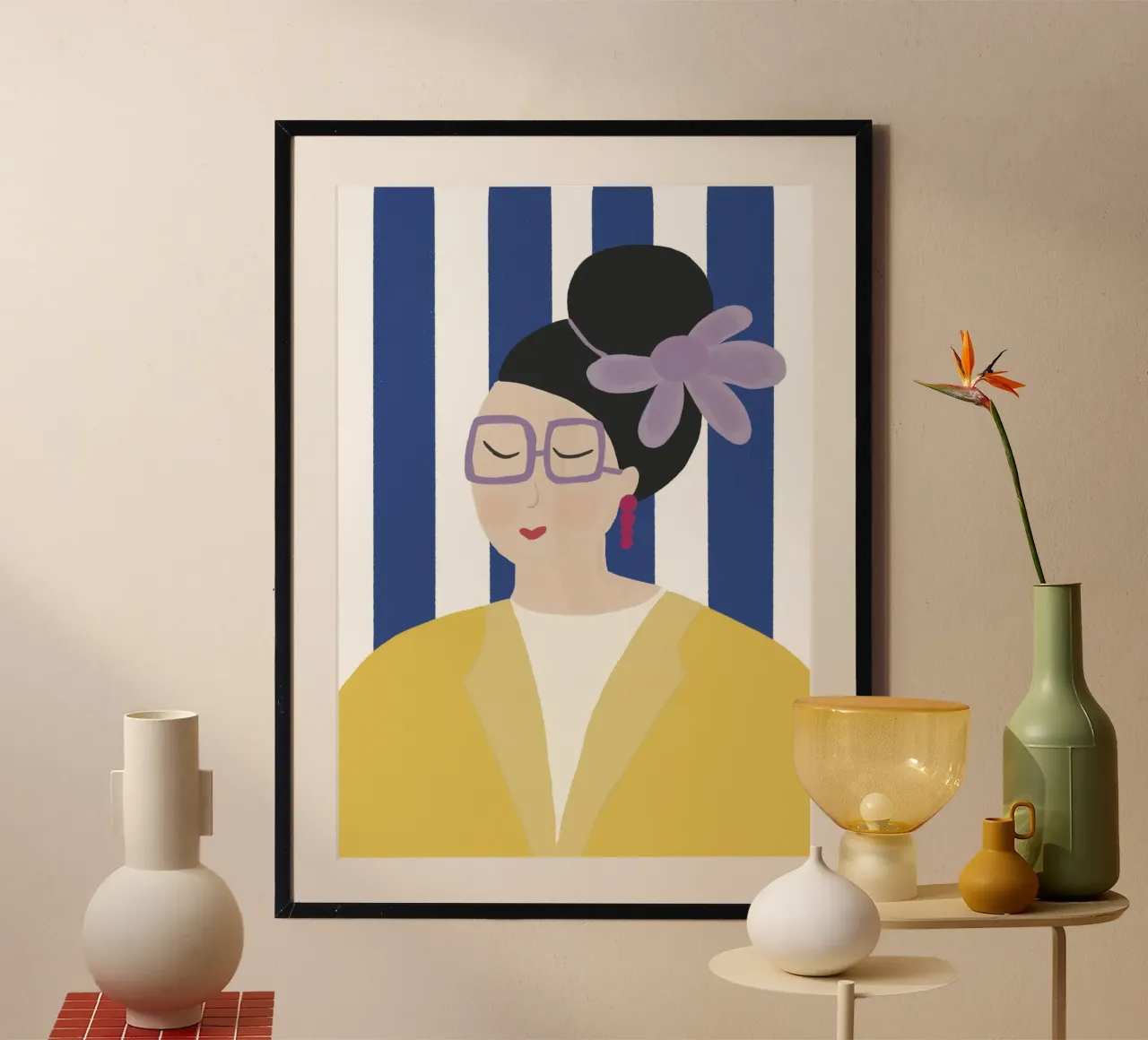 Donna in abito giallo poster da hej malu
