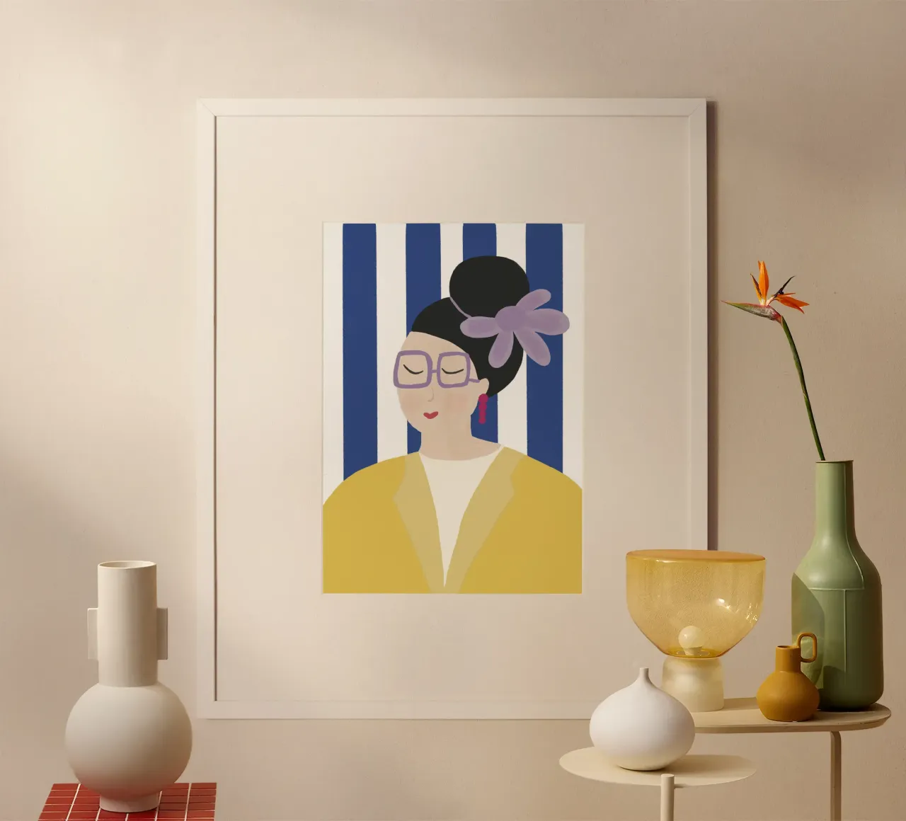 Donna in abito giallo poster da hej malu