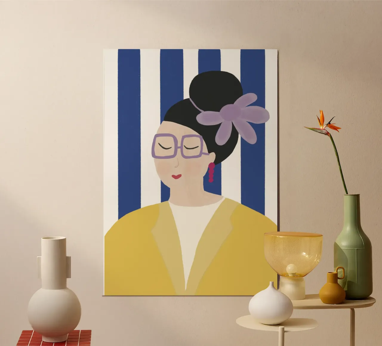 Donna in abito giallo poster da hej malu