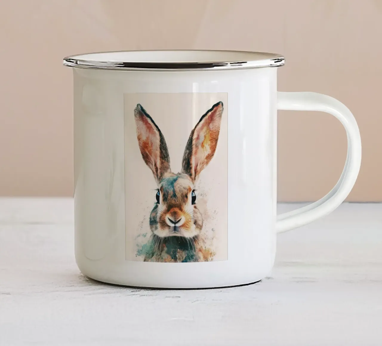 Coniglio per asilo nido tazza in smalto da Imagine
