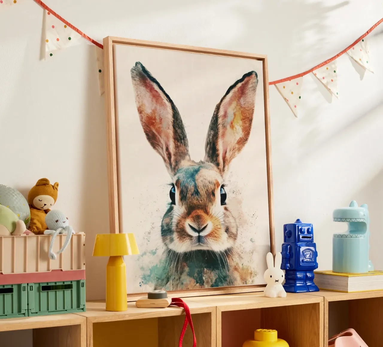 Rabbit for nursery canvas by Imagine