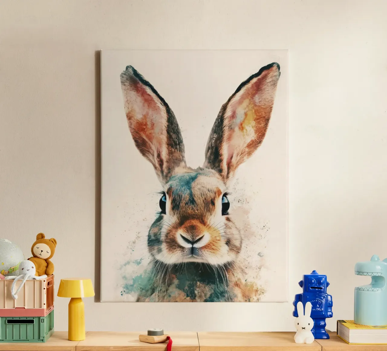Rabbit for nursery canvas by Imagine