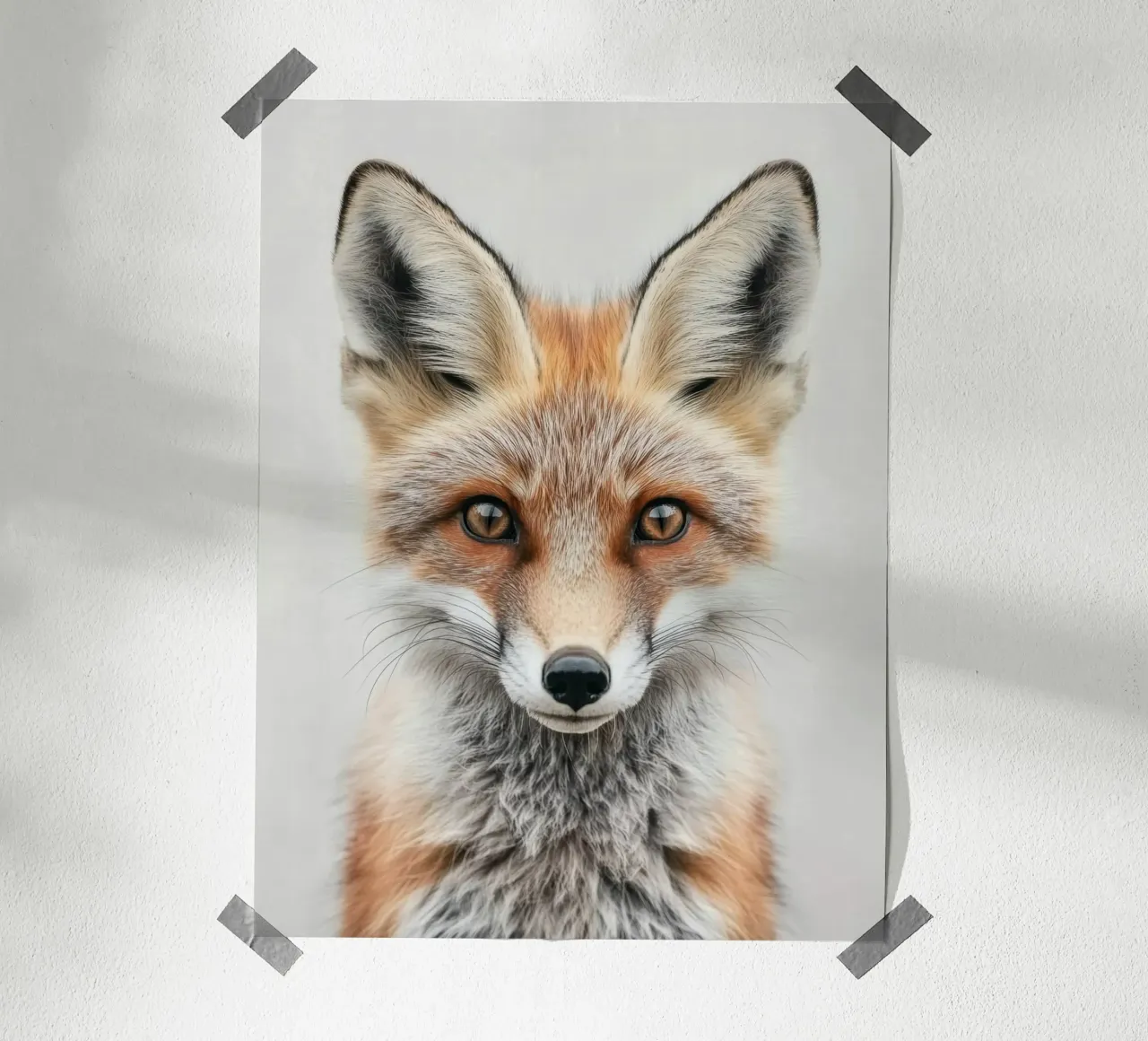 Volpe per la camera dei bambini poster con telaio in alluminio da Imagine