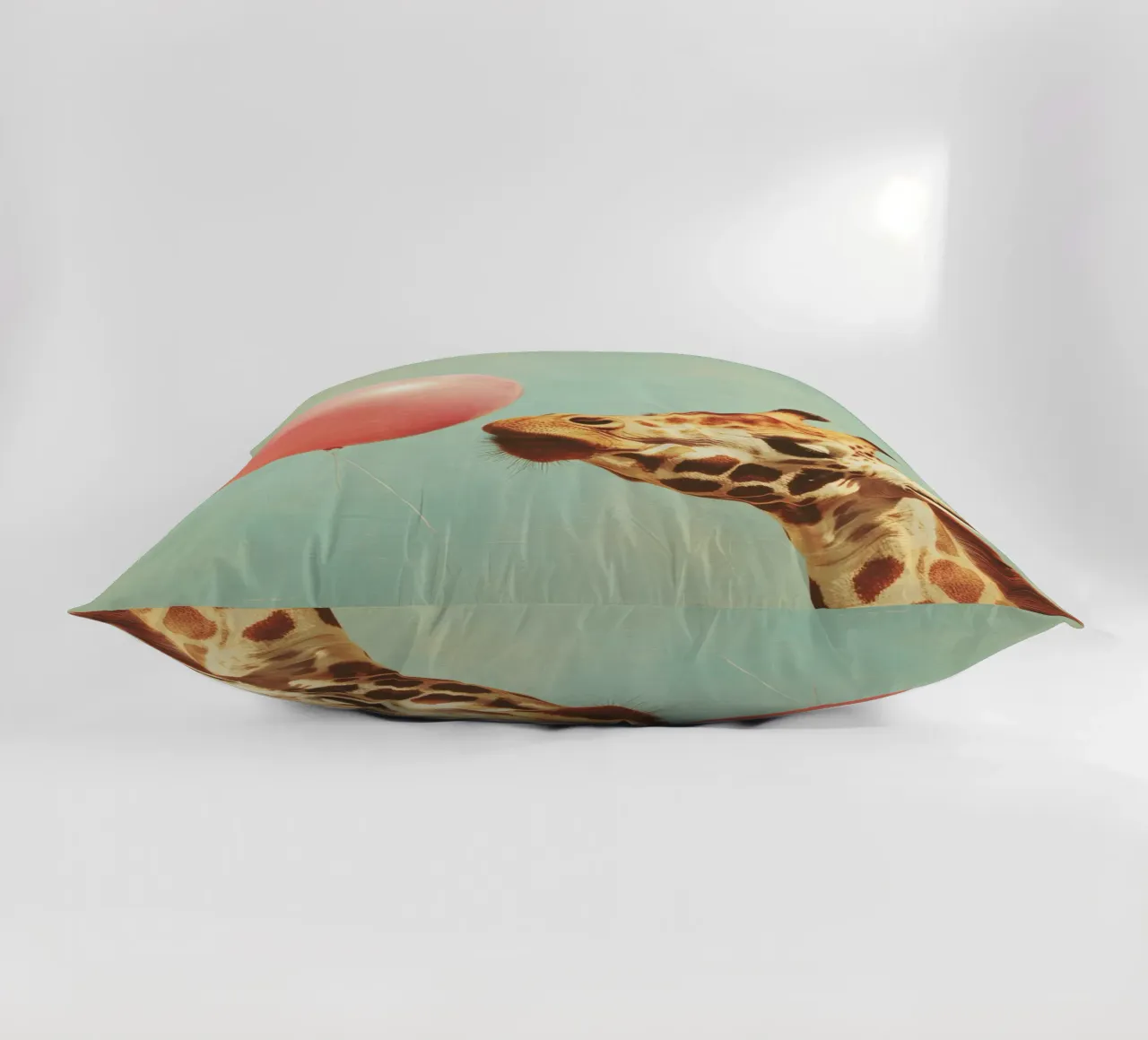 Giraffe with balloon decorative cushion by Imagine