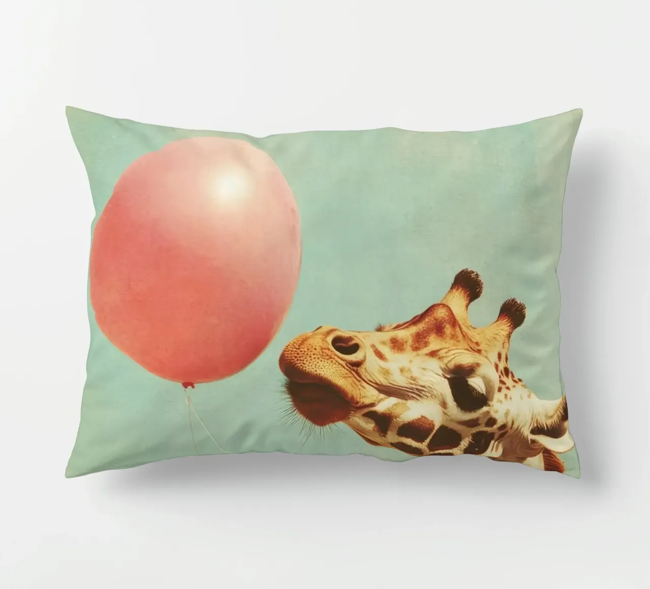 Giraffe with balloon decorative cushion by Imagine