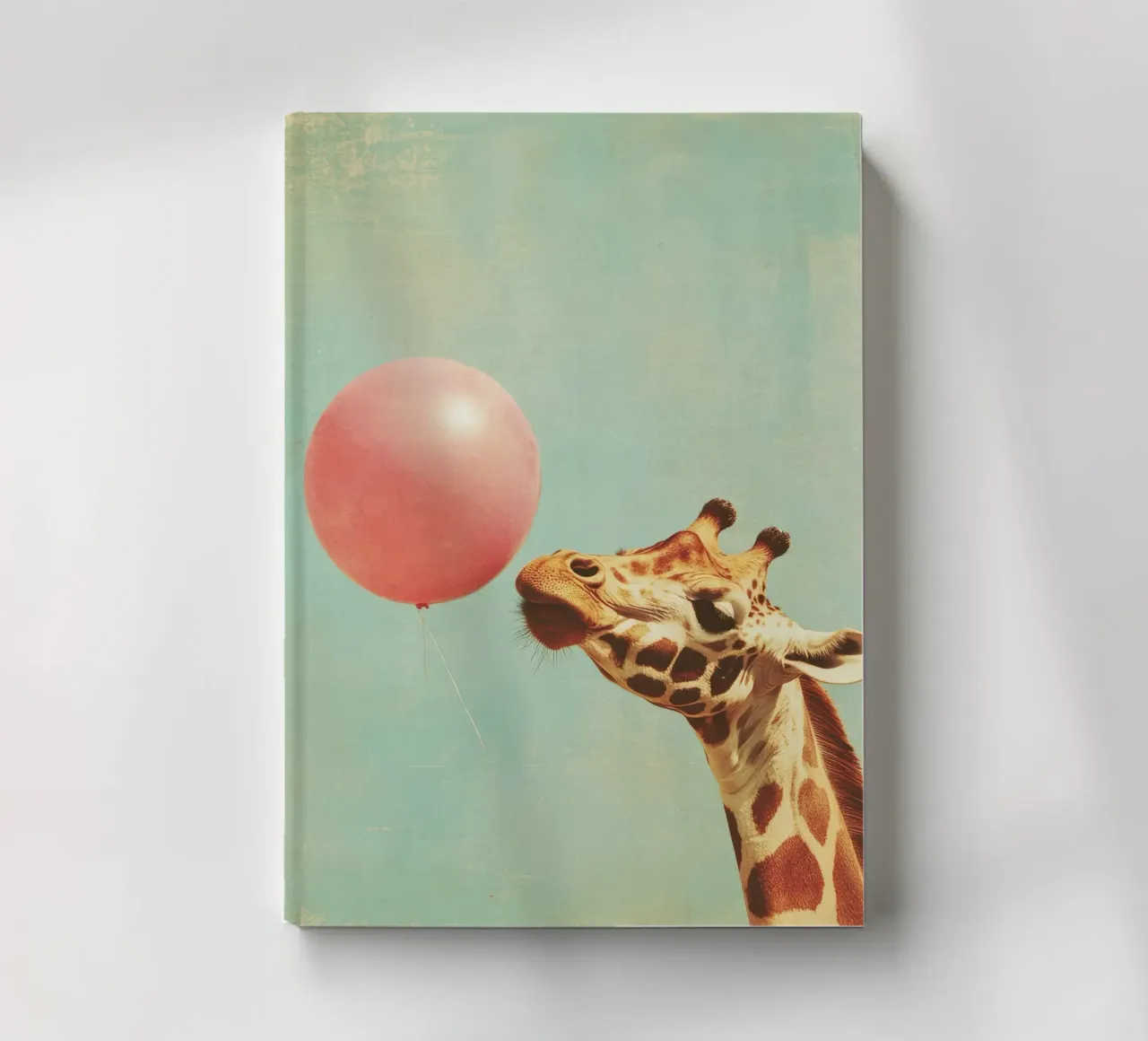 Giraffe with balloon notebook by Imagine