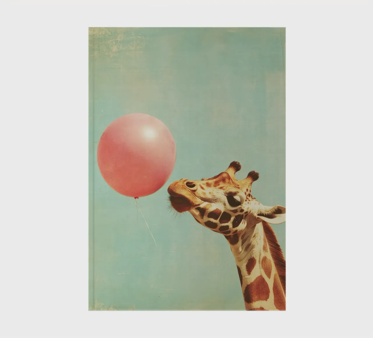 Giraffe with balloon notebook by Imagine