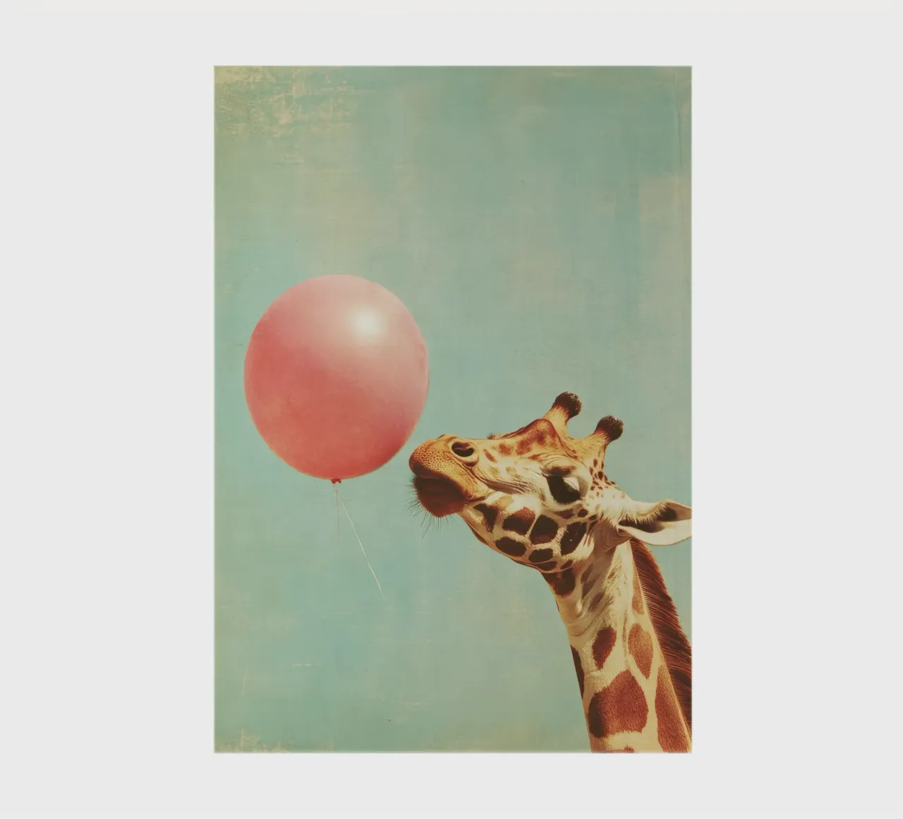 Giraffe with balloon notebook by Imagine