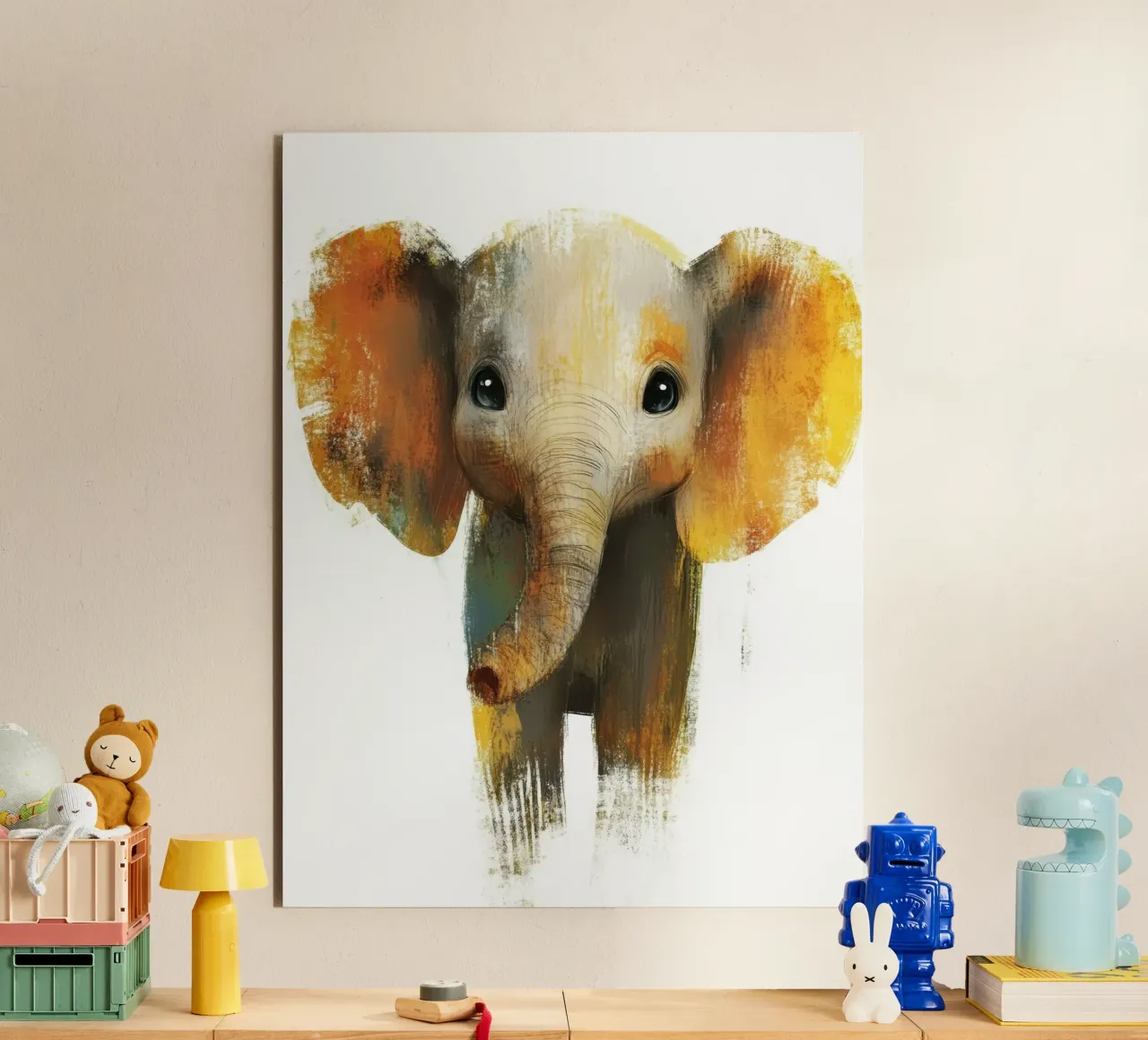 Elefante per asilo nido alluminio dibond da Imagine