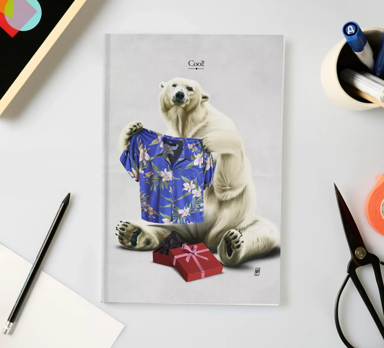 Cool! (Titled) notebook by Rob Art | Illustration