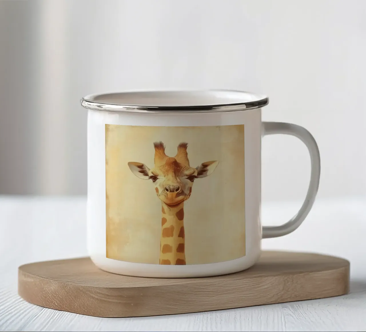 Giraffa per la camera dei bambini tazza in smalto da Imagine