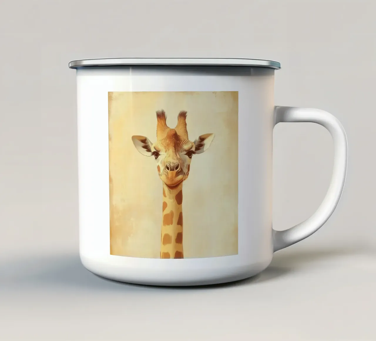 Giraffa per la camera dei bambini tazza in smalto da Imagine