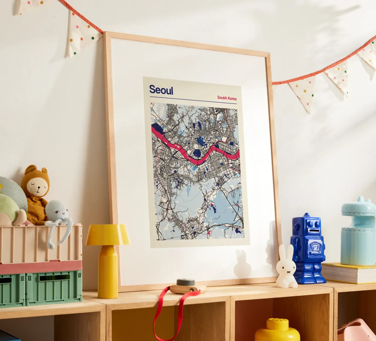 Seoul Flow poster con telaio in plastica da MOOODZART