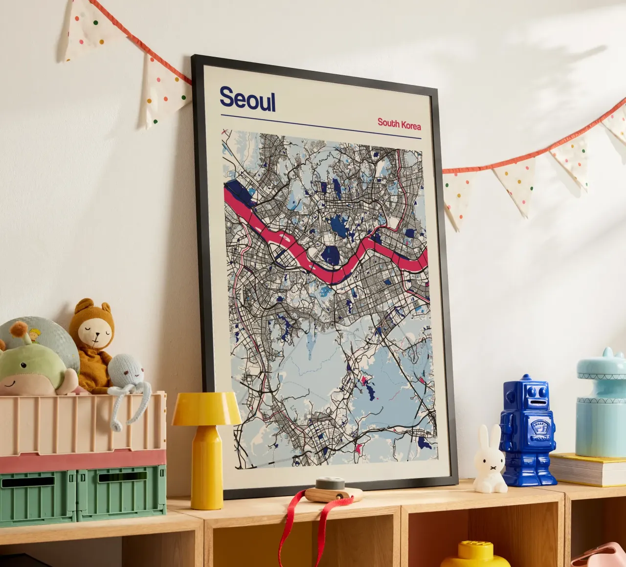 Seoul Flow poster con telaio in plastica da MOOODZART