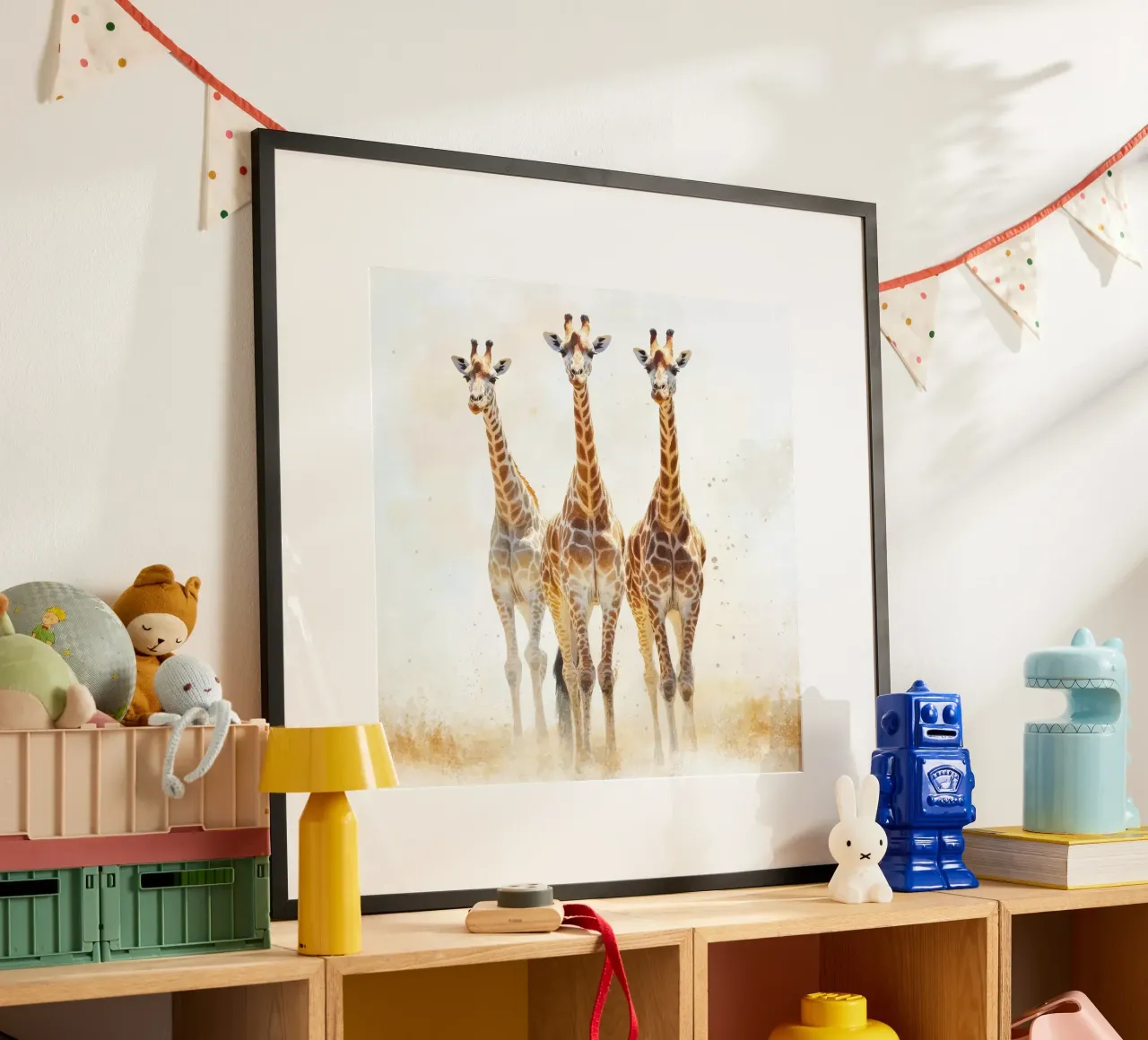 Giraffa per la camera dei bambini carta hahnemühle da Imagine