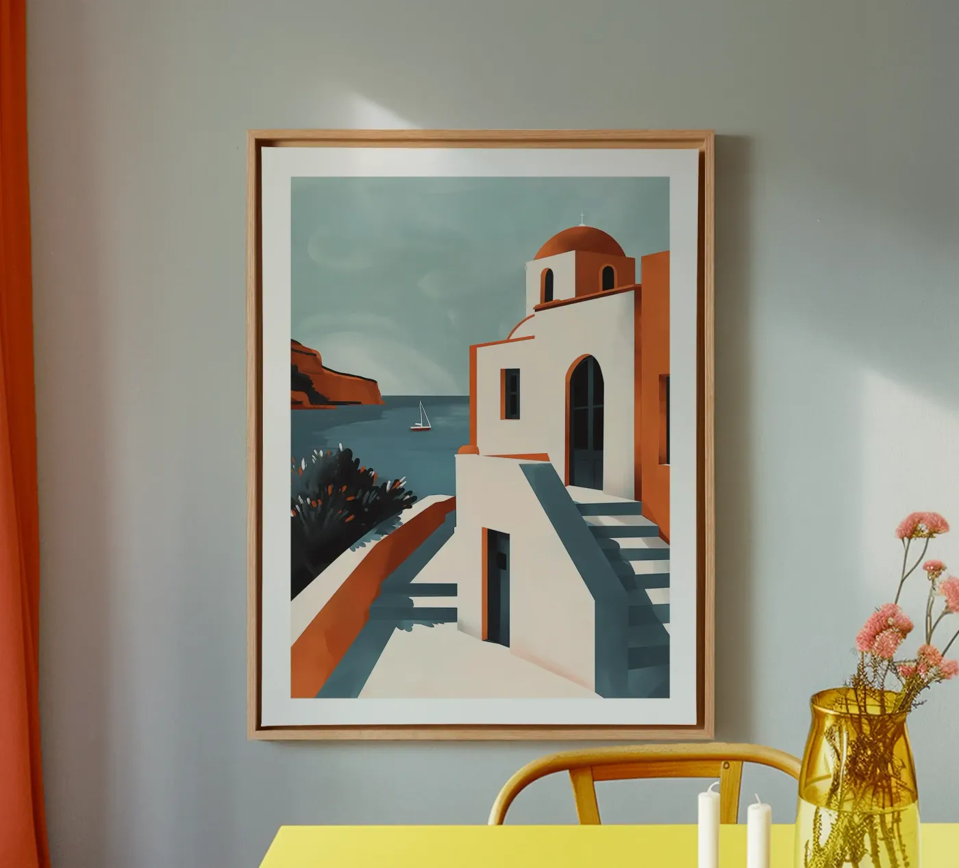 Grieks eiland canvas van DWA