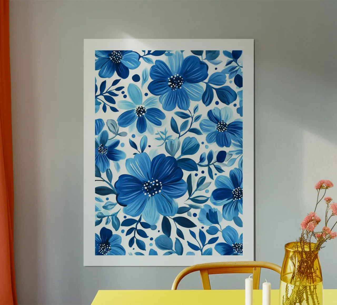 Motivo floreale Bleu poster da DWA