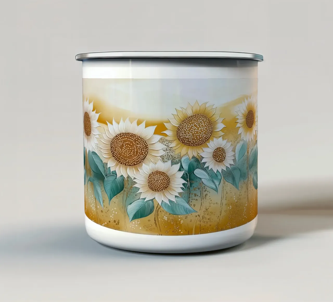 Campo con girasoli tazza in smalto da Imagine