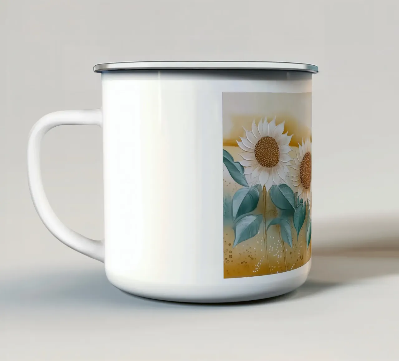 Campo con girasoli tazza in smalto da Imagine