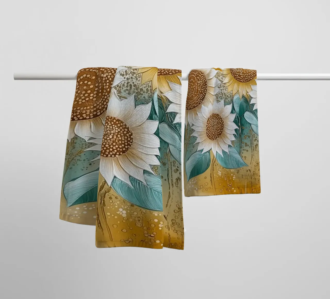 Campo con girasoli asciugamano da bagno da Imagine