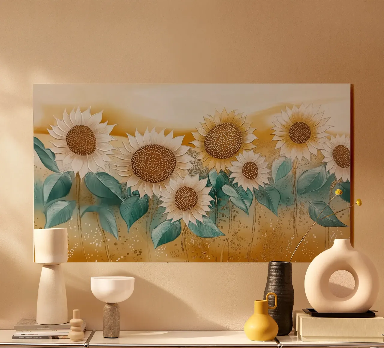 Campo con girasoles metacrilato de Imagine