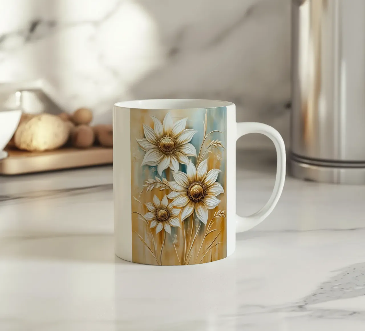 Girasoli oro tazza in ceramica da Imagine