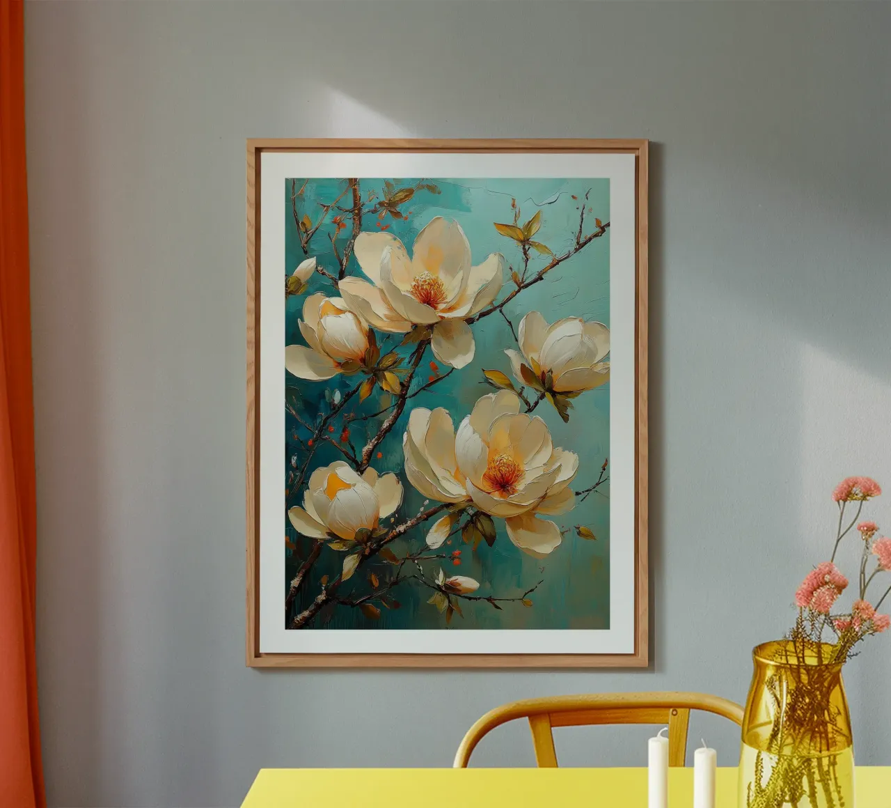 Fiori di magnolia alluminio dibond da DWA