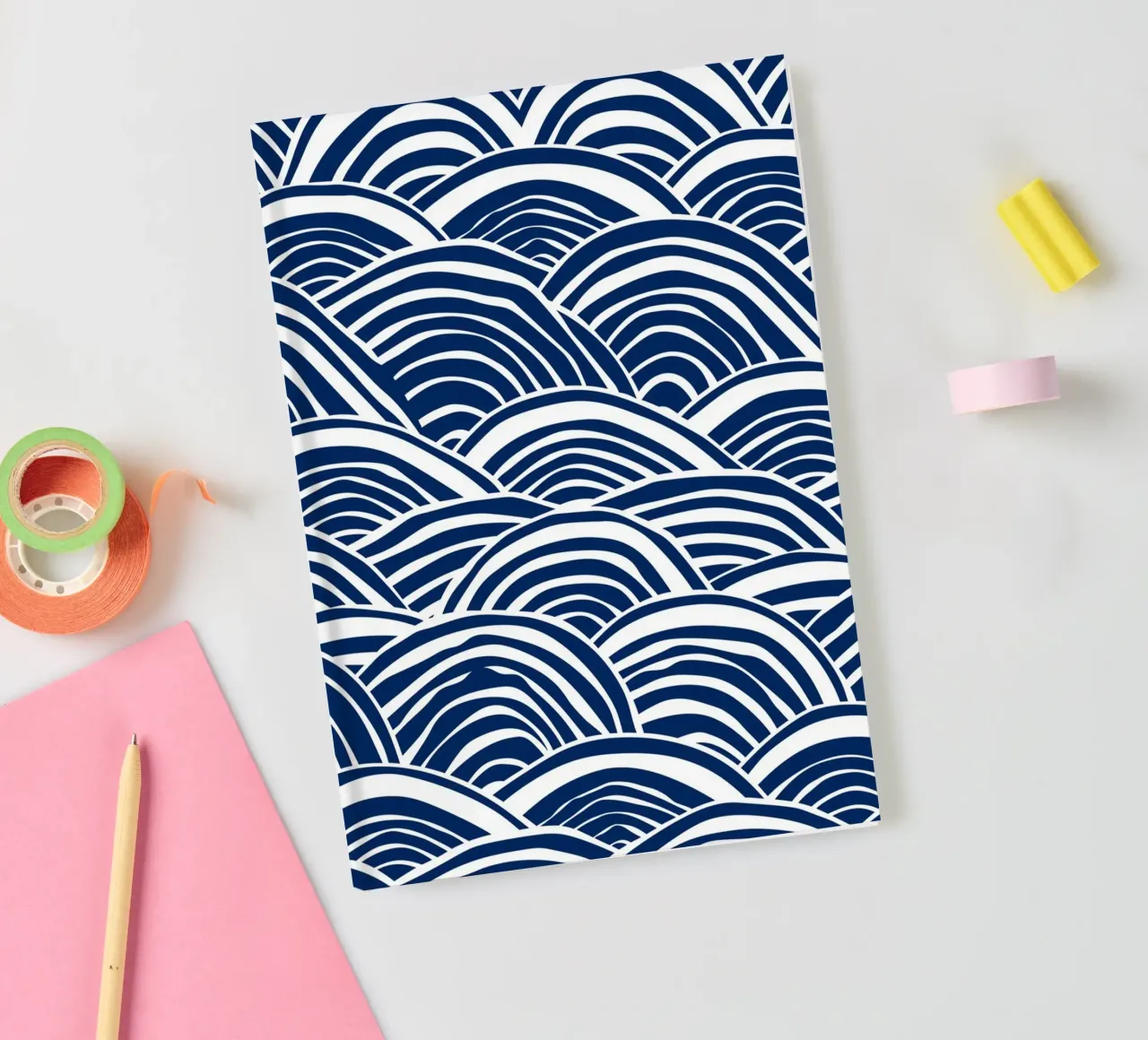 Abstract Blue Waves notebook by DWA
