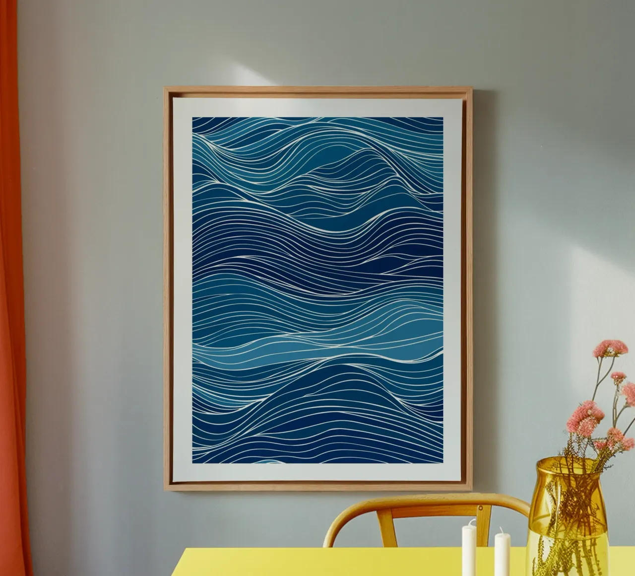 Onde blu tela con Cornice a cassetta da DWA