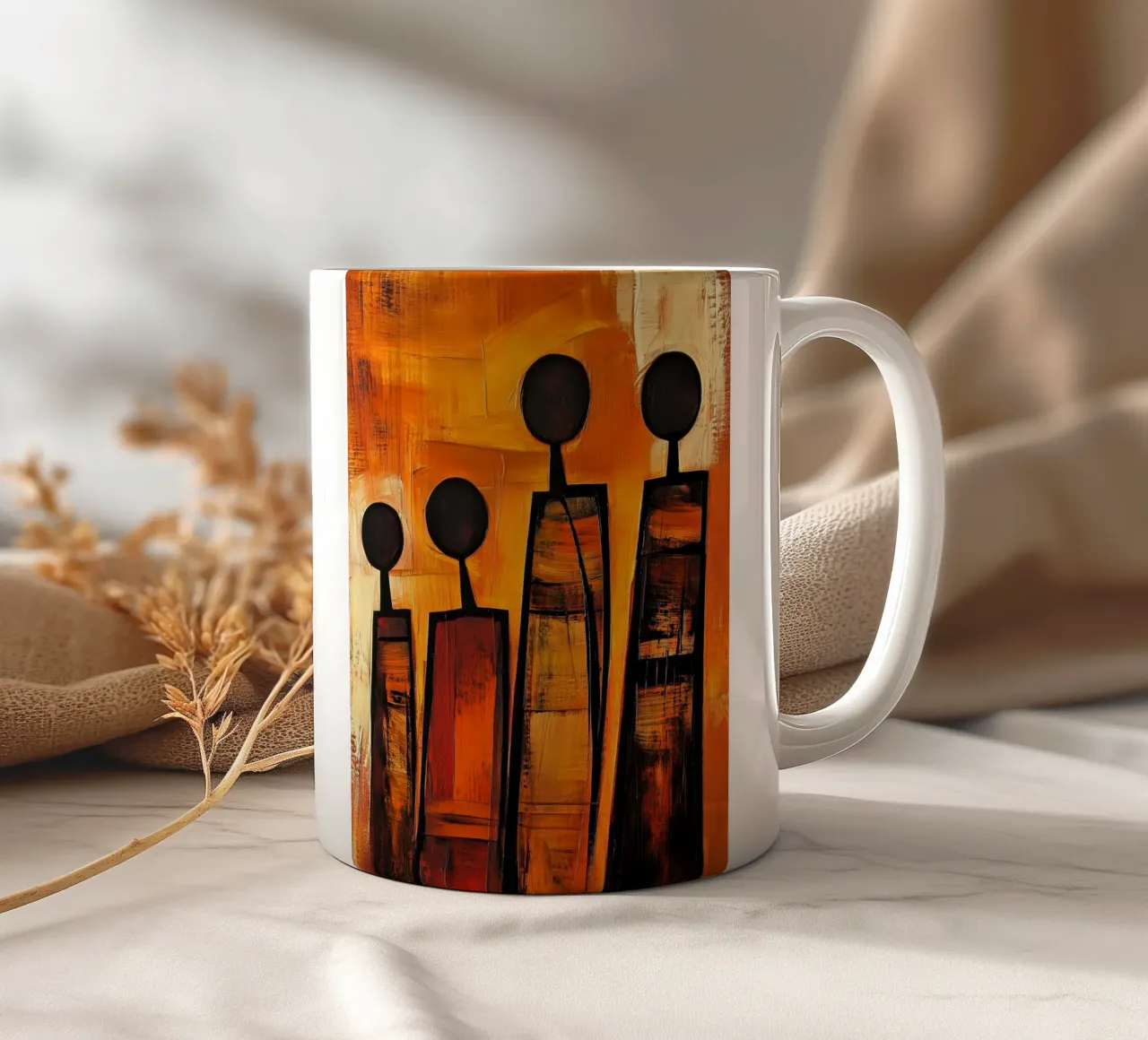 Popolazioni africane in astratto tazza in ceramica da Imagine