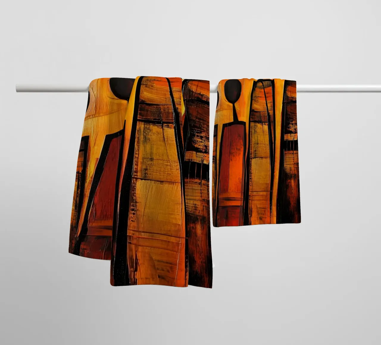 Popolazioni africane in astratto asciugamano da bagno da Imagine