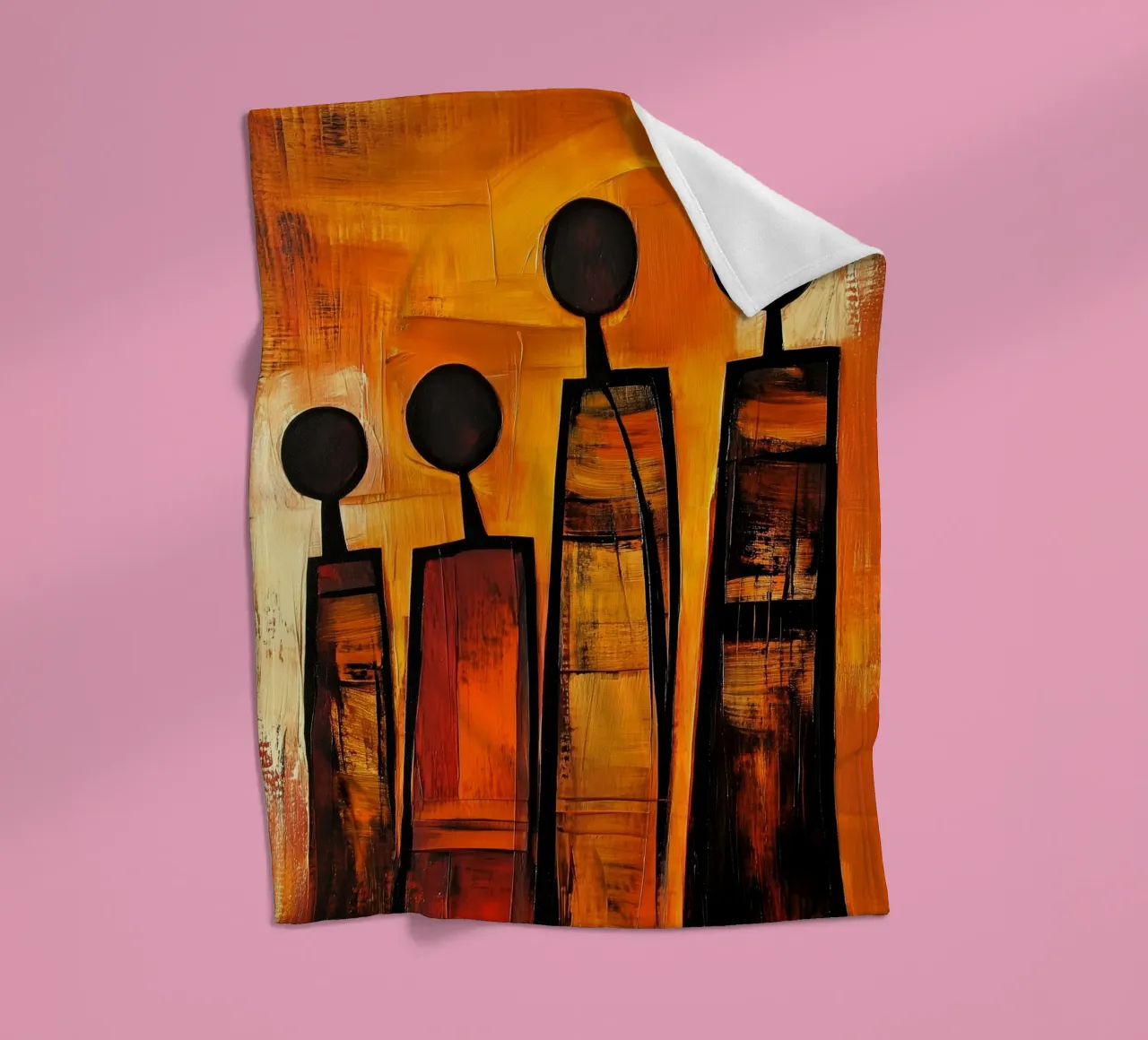 African people abstractly fleece blanket by Imagine
