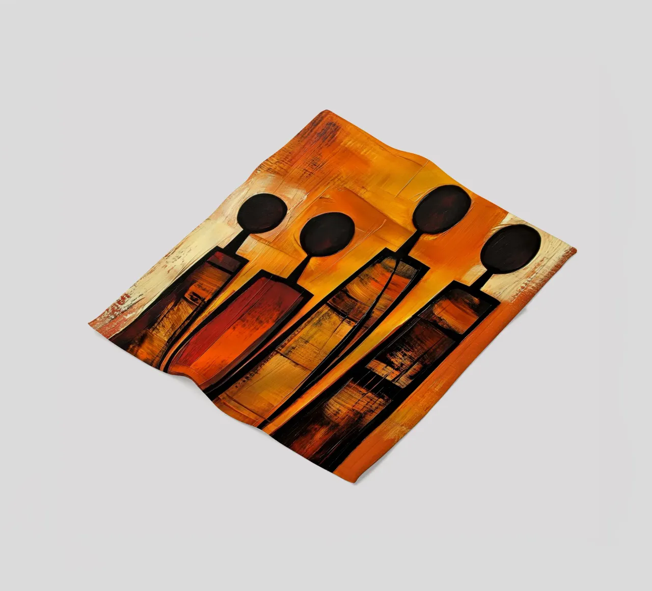 African people abstractly fleece blanket by Imagine
