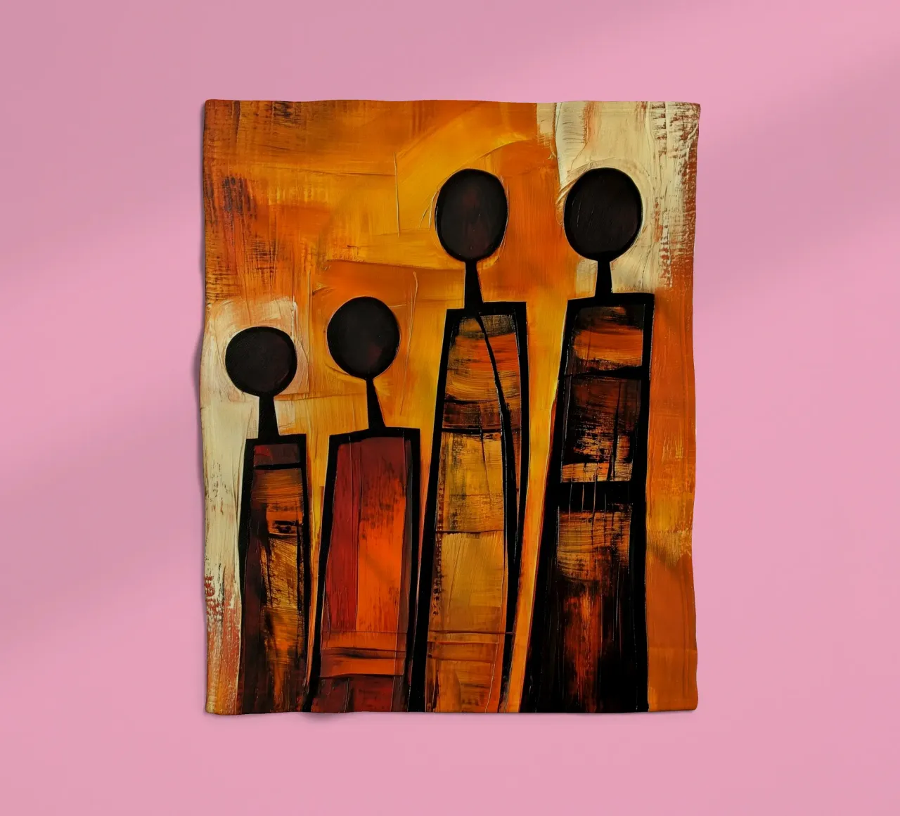 African people abstractly fleece blanket by Imagine