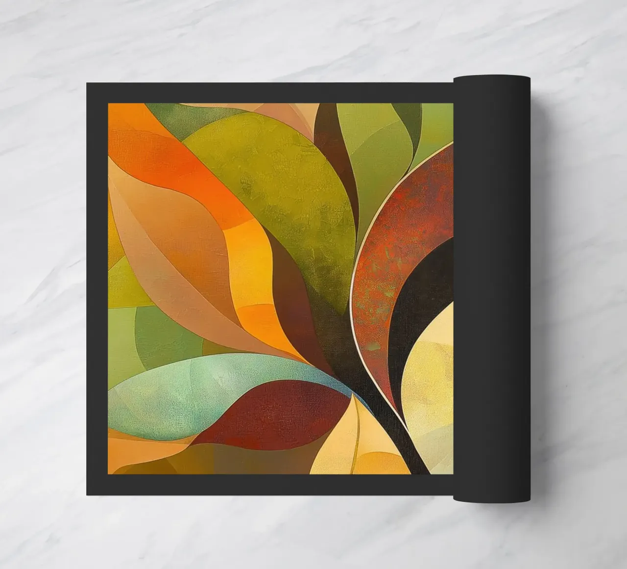 Abstract blad doormat by Imagine