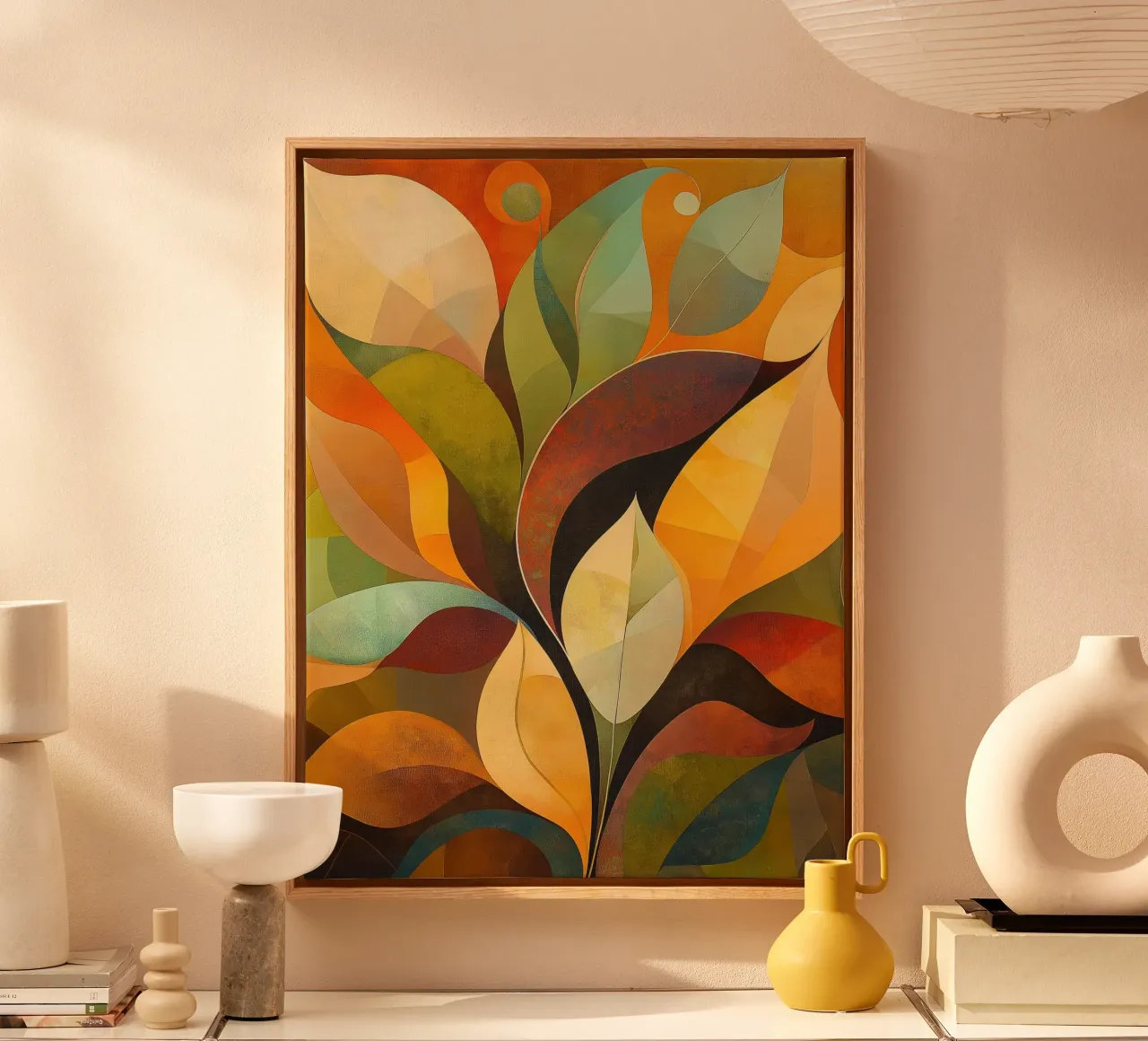 Abstract blad canvas by Imagine