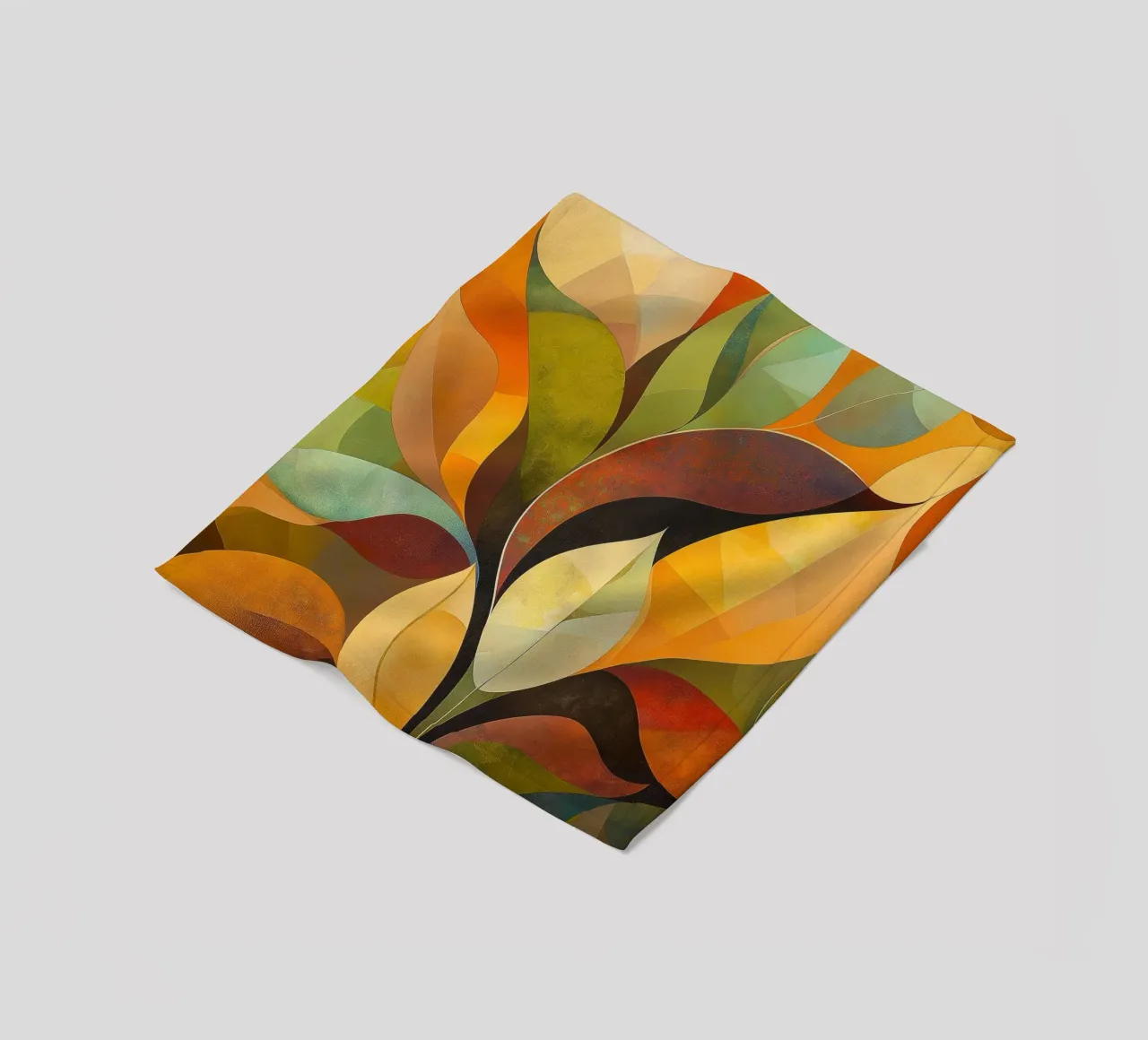 Abstract blad fleece blanket by Imagine