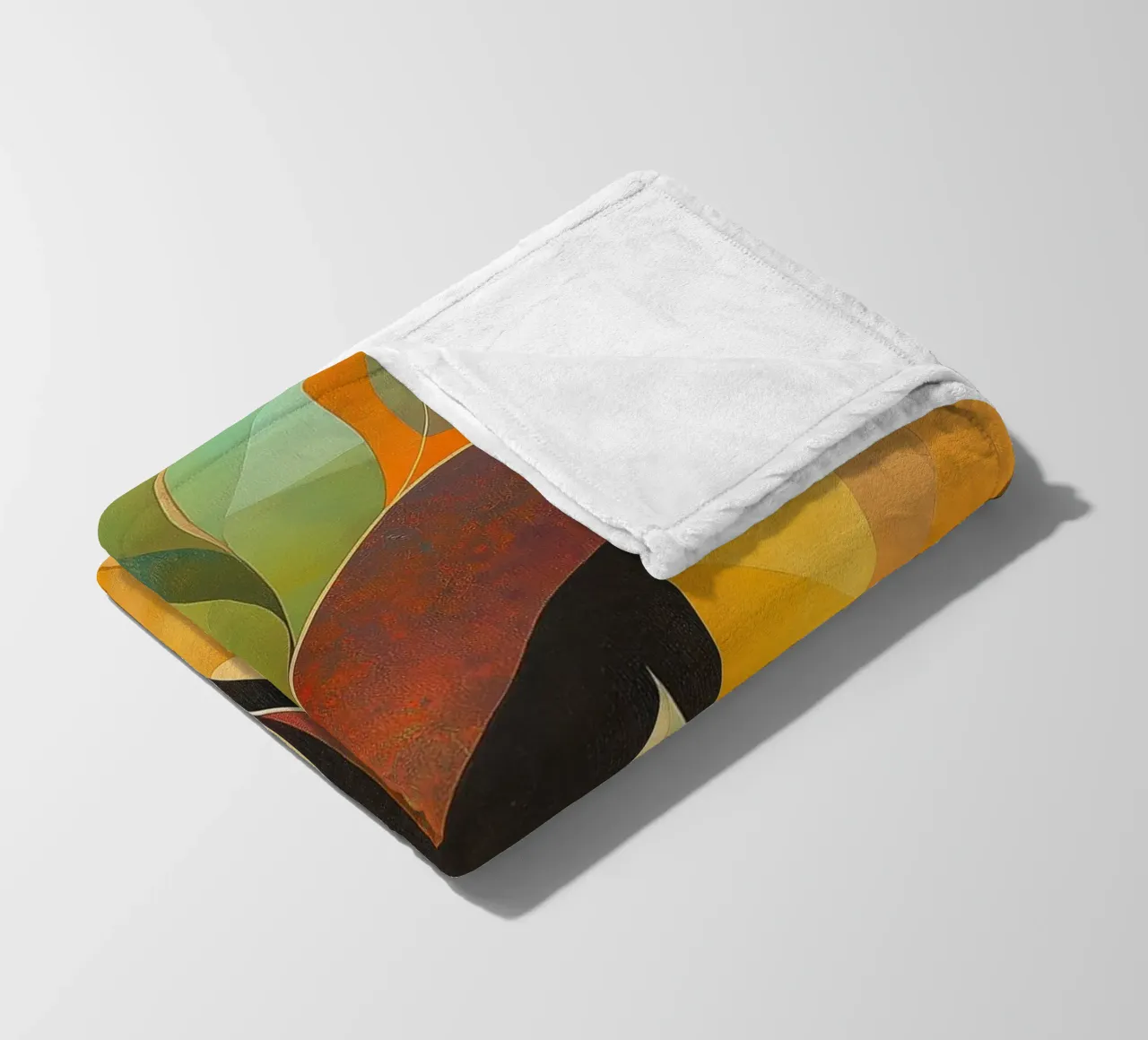 Abstract blad fleece blanket by Imagine