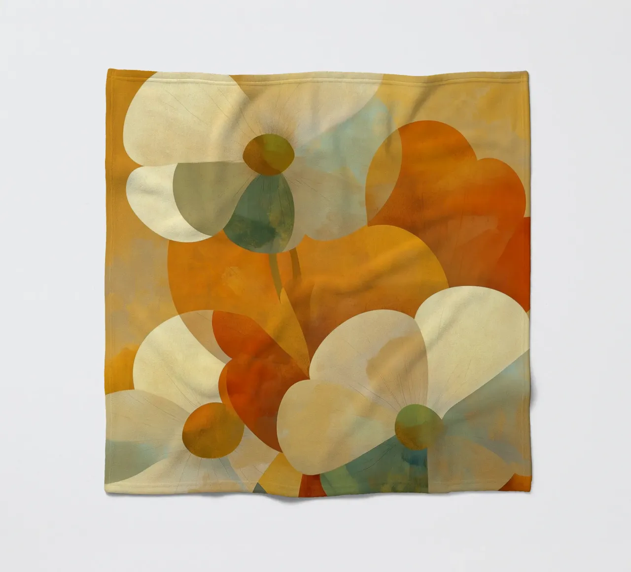 Flowers abstract fleece blanket by Imagine