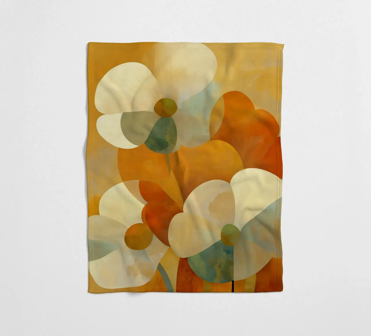 Flowers abstract fleece blanket by Imagine